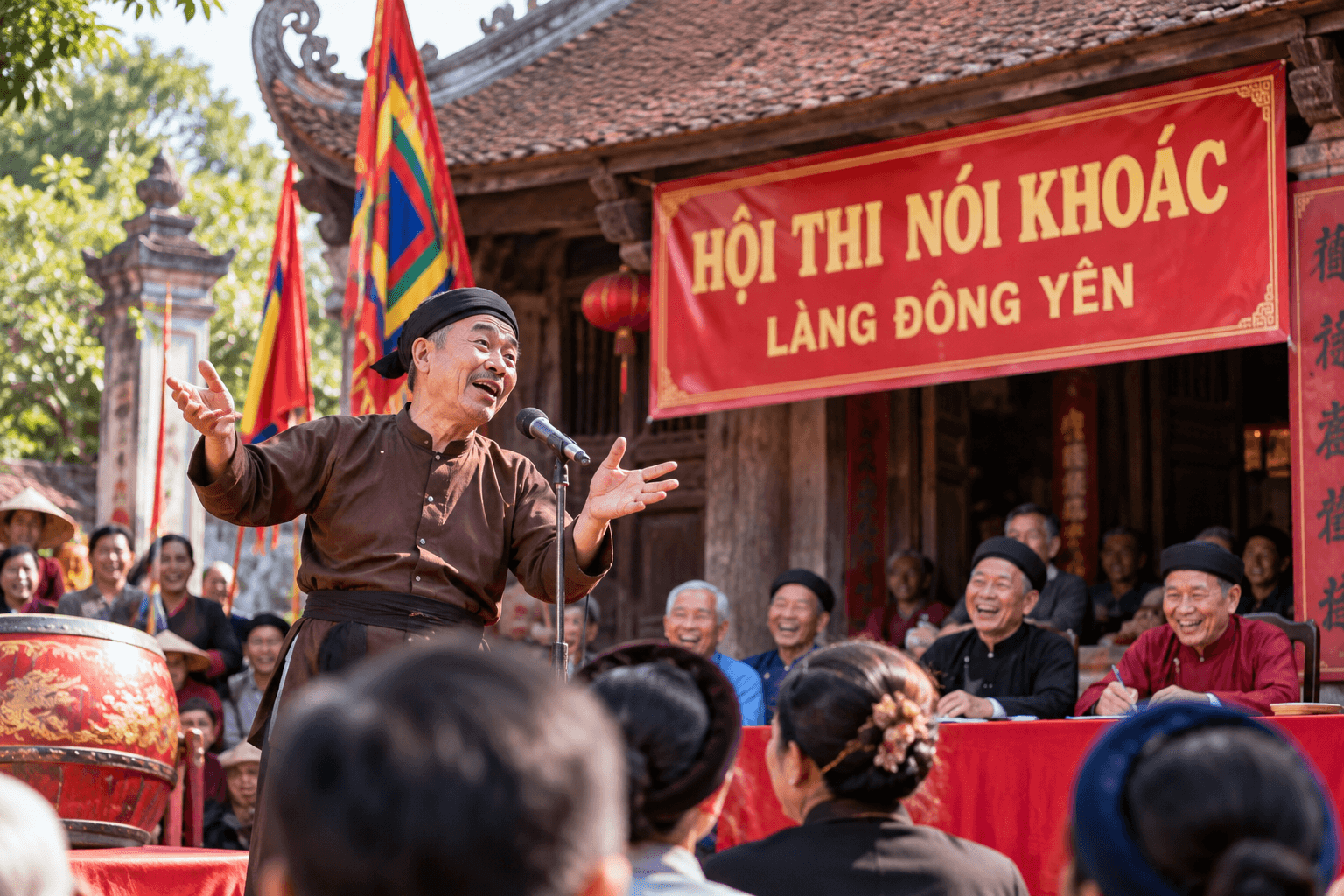 Hội thi nói khoác là nét văn hóa dân gian độc đáo của làng Đông Yên, Bắc Ninh.