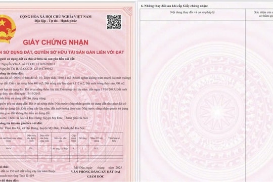 Chính thức cấp Sổ đỏ mẫu mới có mã QR, người dân tra cứu được 5 thông tin
