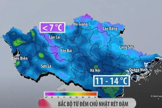 Miền Bắc rét đậm, rét hại diện rộng vì ảnh hưởng không khí lạnh mạnh
