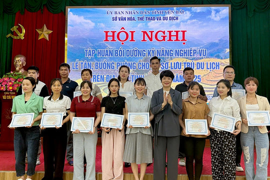 Yên Bái: Nâng cao kỹ năng nghiệp vụ lễ tân, buồng phòng cho cơ sở lưu trú du lịch năm 2025