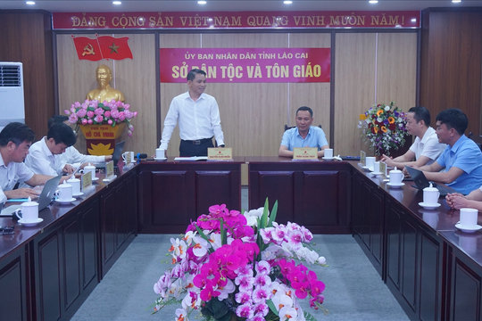 Sở Dân tộc và Tôn giáo tỉnh Yên Bái và Lào Cai thống nhất các nội dung chuẩn bị cho sáp nhập