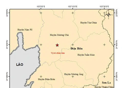 Động đất mạnh 5.0 độ richter, tâm chấn tại Mường Chà (Điện Biên)