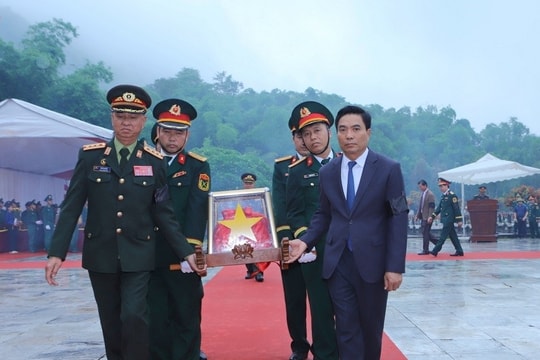 Thanh Hóa: Truy điệu, an táng hài cốt Liệt sĩ quân tình nguyện và chuyên gia Việt Nam hy sinh tại Lào