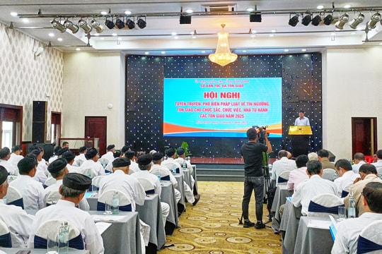 Bình Định: Tổ chức Hội nghị tuyên truyền, phổ biến pháp luật về tín ngưỡng, tôn giáo năm 2025