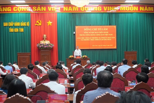 Tổng Bí thư Tô Lâm làm việc với tỉnh Kon Tum và Quảng Ngãi