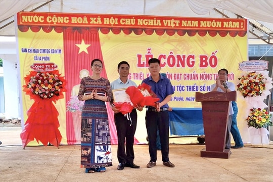 Gia Lai: Công bố làng Triêl đạt chuẩn nông thôn mới trong vùng đồng bào DTTS