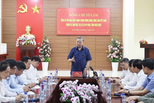 Tổng Bí thư Tô Lâm kiểm tra công tác vận hành hệ thống chính trị xã Si Pa Phìn