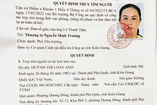 Truy tìm người phụ nữ lừa đảo, chiếm đoạt 500 triệu đồng rồi bỏ trốn