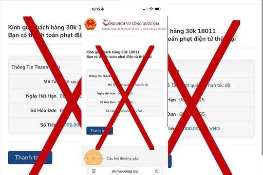 Cảnh báo giả mạo Cảnh sát Giao thông thông báo yêu cầu đóng phạt qua Cổng Dịch vụ công Quốc gia