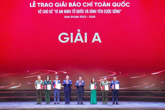 Báo VietNamNet đạt giải A Giải báo chí toàn quốc “Vì An ninh Tổ quốc và bình yên cuộc sống”