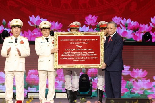Lãnh đạo Đảng, Nhà nước dự Lễ kỷ niệm 80 năm Ngày truyền thống Công an nhân dân và đón nhận Huân chương Sao Vàng lần thứ 5