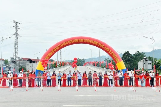 Thứ trưởng Nguyễn Hải Trung dự Lễ khánh thành, khởi công các dự án, công trình chào mừng kỷ niệm 80 năm Quốc khánh tại tỉnh Tuyên Quang