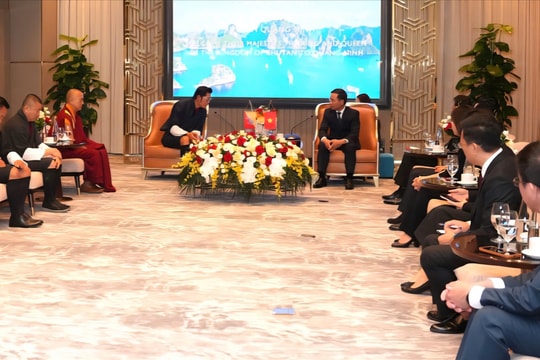 Lãnh đạo tỉnh Quảng Ninh tiếp xã giao Quốc vương Bhutan