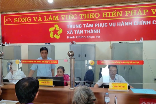 Xã Tân Thành (Thái Nguyên): Chính quyền 2 cấp nâng cao hiệu quả giải quyết thủ tục hành chính