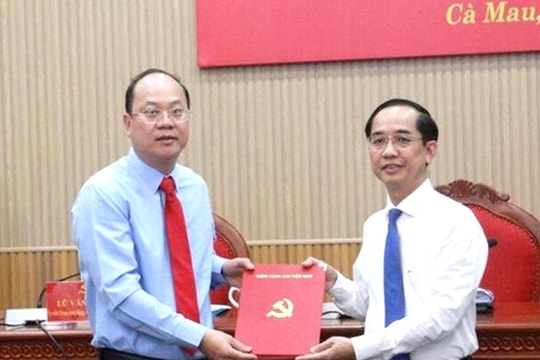 Ông Hồ Thanh Thủy được chỉ định giữ chức Phó Bí thư Tỉnh ủy Cà Mau