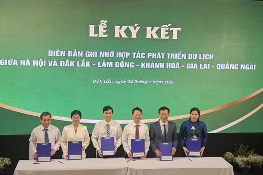 Hà Nội ký kết hợp tác phát triển du lịch với các tỉnh miền Trung - Tây Nguyên