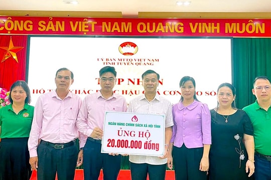 Ngân hàng Chính sách xã hội tỉnh Tuyên Quang: Chung tay giúp dân khắc phục hậu quả bão số 10