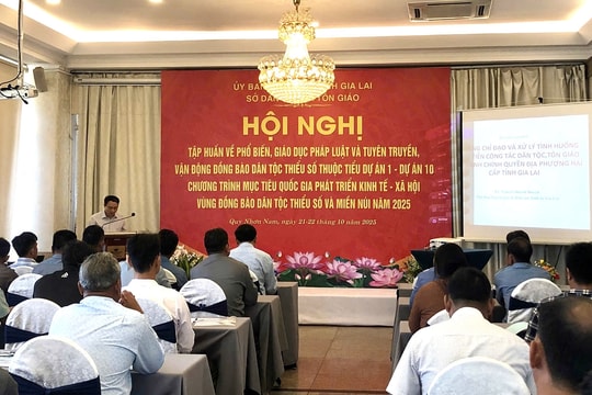 Gia Lai: Hội nghị nâng cao kiến thức về phổ biến, giáo dục pháp luật và tuyên truyền, vận động đồng bào DTTS