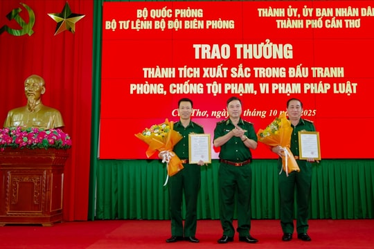 Bộ Tư lệnh Bộ đội Biên phòng trao thưởng thành tích xuất sắc trong đấu tranh phòng, chống tội phạm