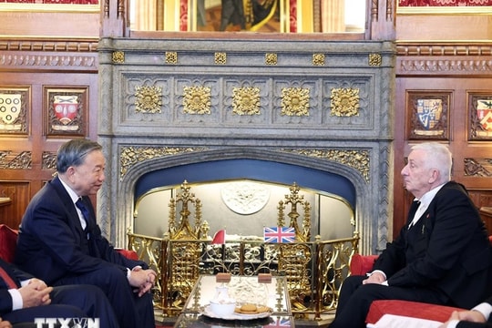Tổng Bí thư Tô Lâm hội kiến Chủ tịch Hạ viện Anh Lindsay Hoyle