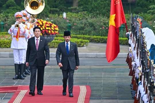 Chủ tịch nước Lương Cường chủ trì lễ đón Quốc vương Brunei thăm cấp Nhà nước tới Việt Nam