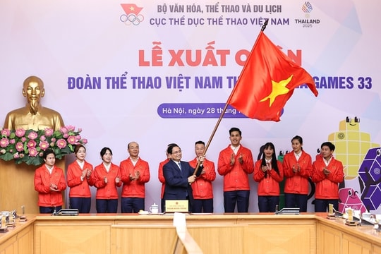 Lê Thanh Thúy và Lê Minh Thuận sẽ cầm cờ của Đoàn Thể thao Việt Nam tại Lễ khai mạc SEA Games 33