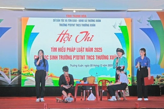 Hội thi tìm hiểu pháp luật tại Trường PTDT Nội trú THCS Thường Xuân