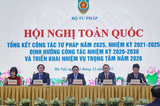 Thủ tướng Phạm Minh Chính dự Hội nghị tổng kết, triển khai nhiệm vụ trọng tâm ngành Tư pháp