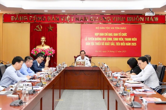 Rà soát công tác tổ chức Lễ tuyên dương HSSVTN DTTS xuất sắc, tiêu biểu năm 2025