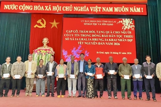 Gia Lai: Thăm hỏi, trao quà Tết cho Người có uy tín