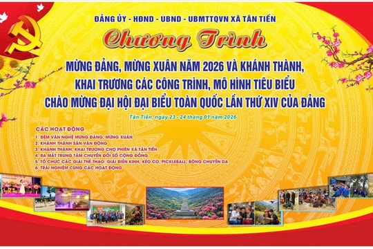 Tân Tiến (Tuyên Quang): Tổ chức chuỗi hoạt động mừng Đảng, mừng Xuân gắn với khánh thành các công trình dân sinh