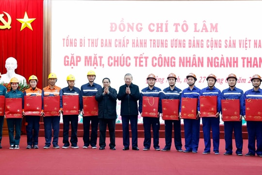 Tổng Bí thư Tô Lâm gặp mặt, chúc Tết công nhân ngành Than tại Quảng Ninh