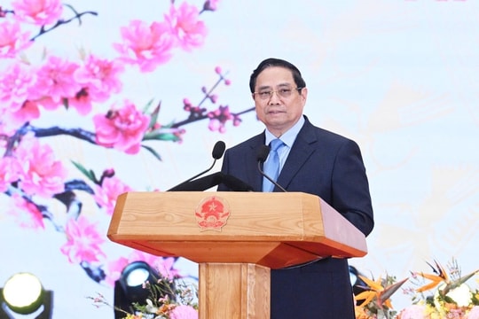 Thủ tướng Phạm Minh Chính và Phu nhân chủ trì chiêu đãi Đoàn Ngoại giao nhân dịp Tết cổ truyền Bính Ngọ