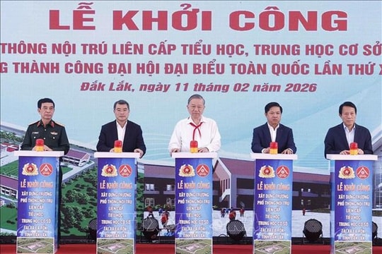 Tổng Bí thư Tô Lâm dự khởi công trường phổ thông nội trú tại xã Ea Rốk, Đắk Lắk