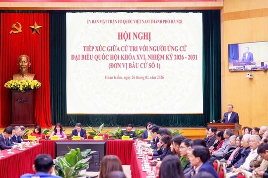 Tổng Bí thư Tô Lâm dự Hội nghị tiếp xúc giữa cử tri với người ứng cử đại biểu Quốc hội khóa XVI tại Hà Nội