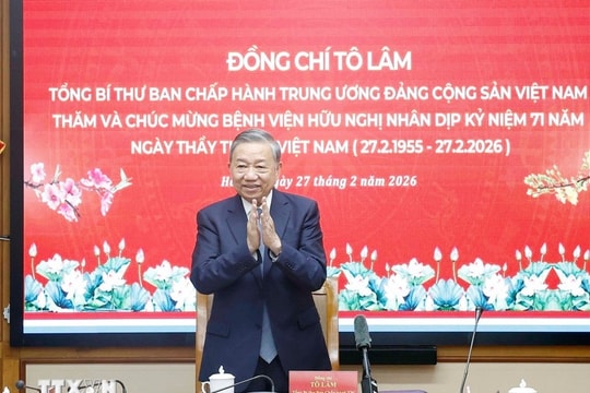 Toàn văn phát biểu của Tổng Bí thư Tô Lâm tại Bệnh viện Hữu Nghị