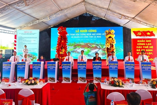Cà Mau khởi công đền tưởng niệm 40.000 Anh hùng liệt sĩ, người có công