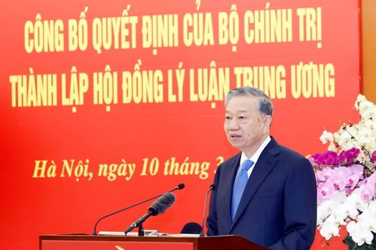 Tổng Bí thư Tô Lâm chủ trì Hội nghị công bố thành lập Hội đồng Lý luận Trung ương nhiệm kỳ 2026-2031