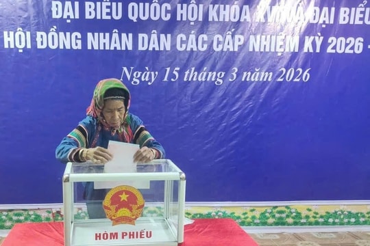 100% cử tri xã vùng cao Pha Long hoàn thành bỏ phiếu bầu cử