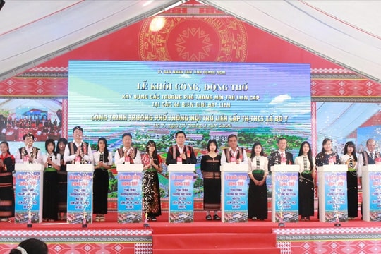 Khởi công đồng loạt 121 trường nội trú liên cấp vùng biên giới giai đoạn 2
