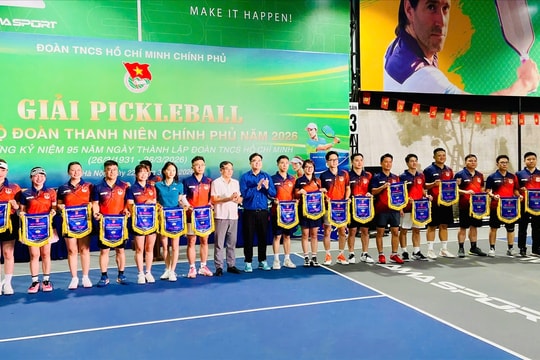 Lan tỏa tinh thần thể thao từ Giải Pickleball cán bộ Đoàn Thanh niên Chính phủ 2026