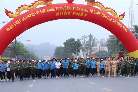 Hàng nghìn người tham gia Ngày chạy Olympic tỉnh Lào Cai năm 2026