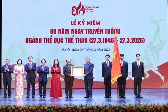 Tổng Bí thư dự Lễ kỷ niệm 80 năm Ngày truyền thống Ngành Thể dục Thể thao