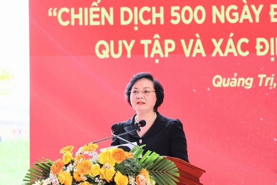 Phó Thủ tướng Phạm Thị Thanh Trà phát động Chiến dịch 500 ngày đêm tìm kiếm, quy tập và xác định danh tính hài cốt liệt sĩ