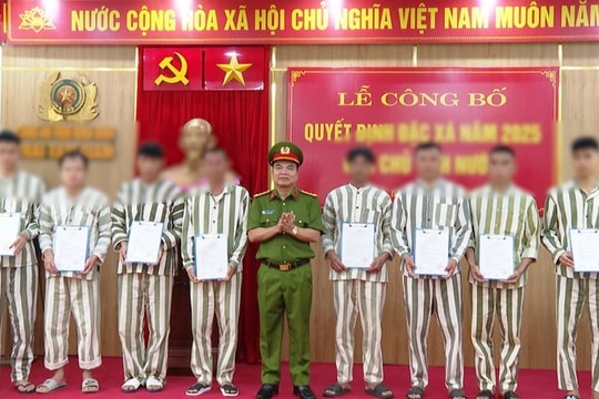 Tổ chức tha người được đặc xá vào ngày 01/6/2026