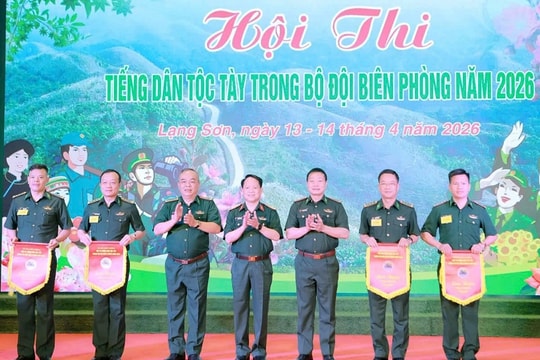 Sôi nổi Hội thi Tiếng dân tộc Tày trong Bộ đội Biên phòng năm 2026