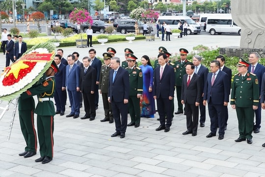 Tổng Bí thư, Chủ tịch nước Tô Lâm dâng hương tưởng niệm các Anh hùng liệt sĩ tại TP. Đà Nẵng