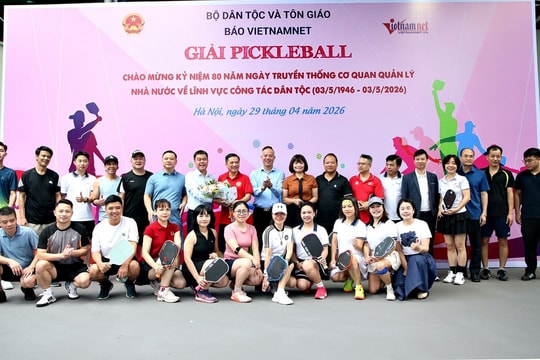 Khởi tranh giải Pickleball kỷ niệm 80 năm Ngày truyền thống cơ quan quản lý nhà nước về công tác dân tộc