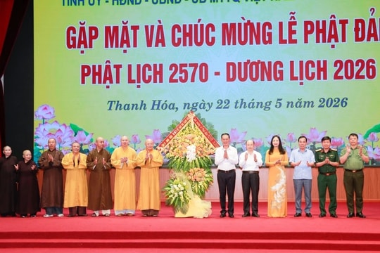 Thanh Hóa: Gặp mặt chức sắc, chức việc Phật giáo nhân dịp Đại lễ Phật đản 2026