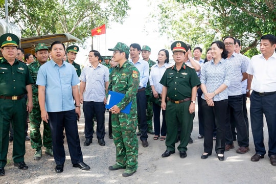 Bí thư Tỉnh ủy An Giang khảo sát tuyến biên giới đất liền